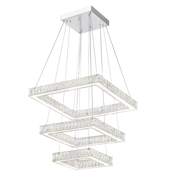 Cwi Lighting Florence LED Chandelier With Chrome Finish 5635P21ST-3S (Clear) - main